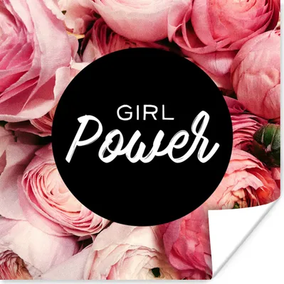 Produktbild von MuchoWow® Poster Mädchenpower - Sprichwörter - Zitate 100x100 cm - Babyzimmer