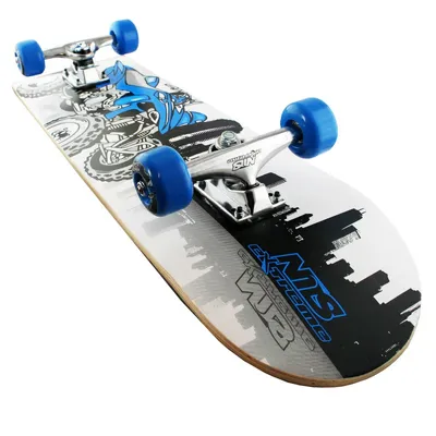 Image de Nils Extreme Skateboard Pour Enfants Jeunes Et Adultes - Longboard - Deck En Bois - 78x20 cm - CR3108SA - Speed