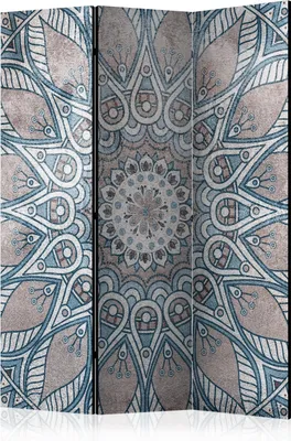 Produktbild von 3-teiliger Doppelseitiger Vlies Paravent - Mandala 135x172 cm Orient p-C-0038-z-b