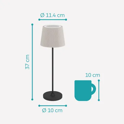 Produktbild von EGLO LED Tischleuchte Leonero, kabellos, Akku, moderne Tischlampe