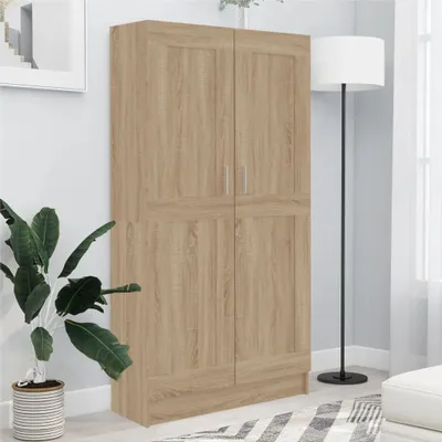 Immagine prodotto di vidaXL Libreria in rovere Sonoma 82,5x30,5x150 cm Materiale a base di legno - Libreria - Librerie - Libreria - Librerie
