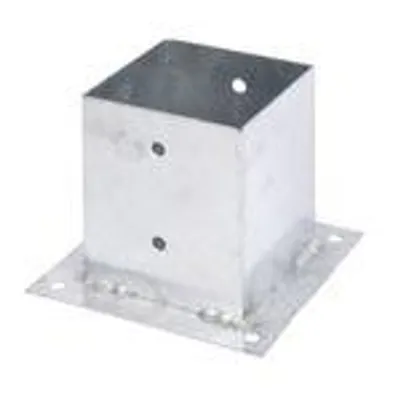 Immagine prodotto di Alberts 215439 Manicotto a vite, per pali di legno rotondi o quadrati, zincato a caldo, 121 x 121 mm, set di 2