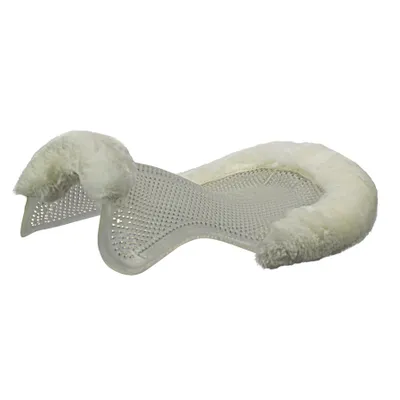 Produktbild von Acavallo Gelpad Therapeutic 1/2 Lammfellrand, Größe:M, Farbe:transparent/white