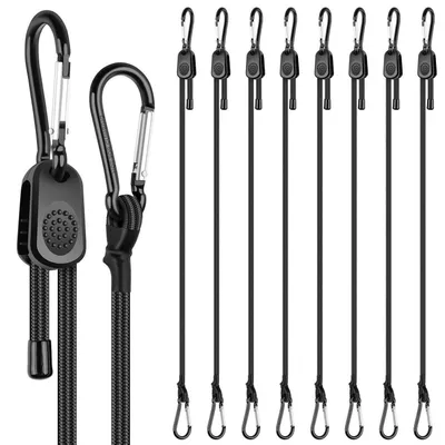 Produktbild von Spanngummi mit Karabiner Haken verstellbar 120 cm 8 Stück