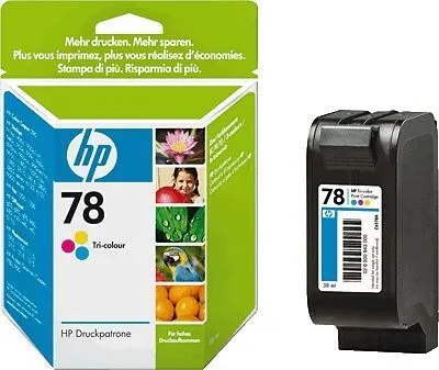Produktbild von HP 78, Zyan, magenta, Gelb, 1200 Seiten, Tintenstrahl, 0 - 40 °C, 43.18 mm, 119.38 mm