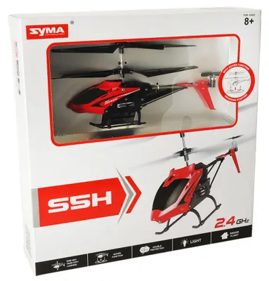 Obrázok produktu pre Diaľkovo ovládaný vrtuľník Syma S5H 2.4 GHz RTF 3CH červený – hover, USB, LED