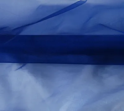 Produktbild von Snow Organza 70 cm x 10 m dunkelblau - Dekostoff