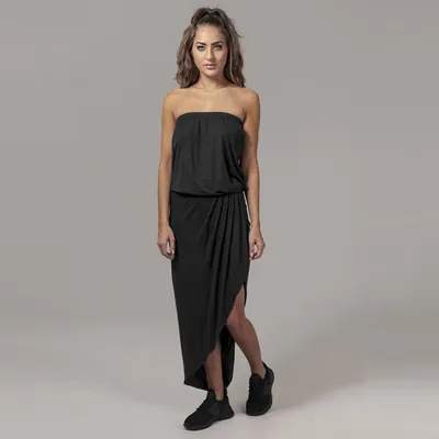 Image de Urban Classics Ladies - Bandeau en viscose Kleid schwarz - XXL