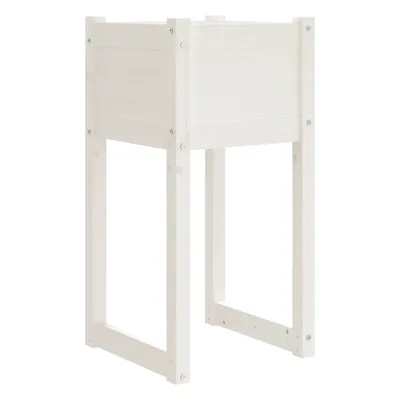 Produktbild von vidaXL Pflanzkübel Weiß 40x40x81 cm Massivholz Kiefer