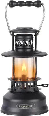 Productafbeelding van Vintage kerosinelamp, 400 ml capaciteit met vervaagde kleur glazen schaduw, klassieke decoratieve olielamp voor thuis bureau schoorsteendecoratie