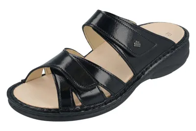 Produktbild von FINN COMFORT Kimbe Damen Pantolette schwarz Knautsch : 36 Schuhgröße: 36