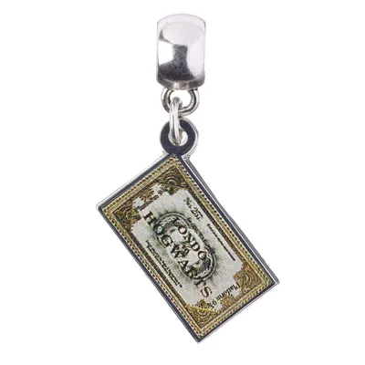 Zdjęcie produktu dla Harry Potter Hogwarts Express Ticket Slider Charm Srebrny