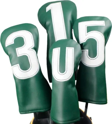 Immagine prodotto di INF Copri Legno da Golf in Finto cuoio Verde, Set da 4 - Driver, Fairway, Ibrido
