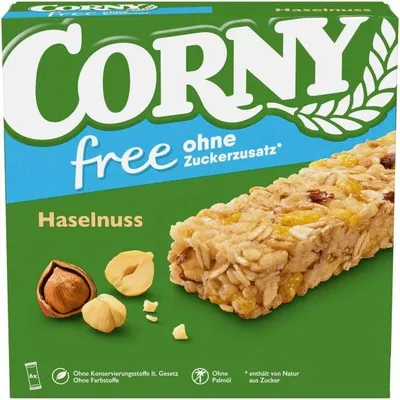 Produktbild von Corny FREE Haselnuss Müsliriegel, 6x20g