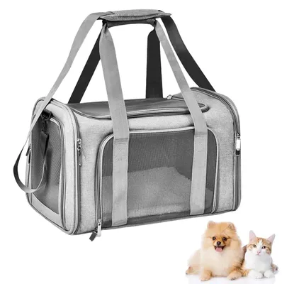 Katzentransporttas 40x25x25 cm, faltbar, 3 kg, mit Schultergurt