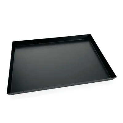 Obrázok produktu pre Štvorcový podnos na pizzu 50 x 50 x 3 cm, modrý kov, s lemom