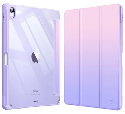 Produktbild von Fintie Hybrid Hülle für iPad Air 11 Zoll M4/M3/M2 (2026/2025/2024), iPad Air 5./4. Gen (2022/2020) 10,9 Zoll, mit Stifthalter, stoßfeste Schutzhülle mit transparenter Hartschale, Fanstasy Ombre