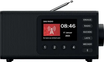Productafbeelding van Hama DR1001BT, Persoonlijk, Digitaal, DAB, DAB+, FM, 5 W, TFT, 10,9 cm (4,3")