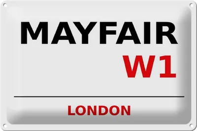 Produktbild von Blechschild London 30x20cm Mayfair W1