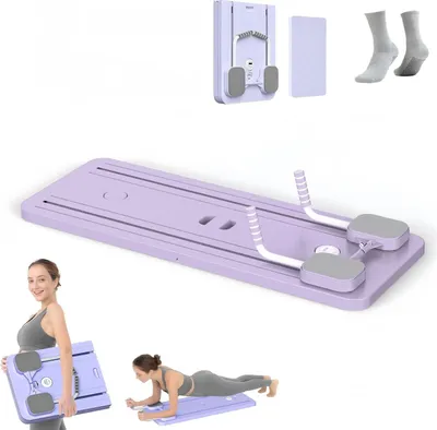 Produktbild von Pilates Board – Vielseitiges, faltbares Pilates-Reformer-Set für zu Hause, Mehrzweck-Gleitbrett für Pilates-Workouts