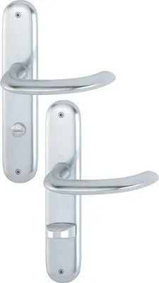 Produktbild von Langschildgarnitur Mar.1138/273P Alu.F1 SK/OL 78mm DIN L/R HOPPE