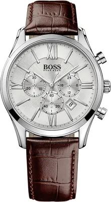 Obrázok produktu pre Boss Ambassador Round Chrono 1513195 Pánsky chronograf Klasicky jednoduché