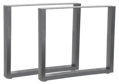 Obrázok produktu pre Stolová podnož 80x72 cm Nábytkové nohy Sivá Stolové nohy Priemyselné lavičky Oceľ