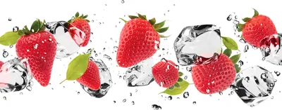 Produktbild von Tulup® Leinwandbild - 140x70 cm - Wandkunst - Drucke auf Leinwand - Leinwanddruck  - Essen & Getränke - Rot - Erdbeeren Wasser