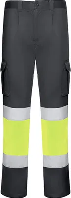 Produktbild von Roly Workwear HV9312 | Trousers Daily Stretch Hi-Viz 38 bis 60 - Farbe: Lead 23/Fluor Yellow 221 - Größe: 58