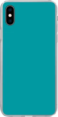 Produktbild von MuchoWow® Handyhülle Schutzhülle Hülle für Telefoonhoesje iPhone Xs Blau - Unifarben Silikon Softcase Handy Hülle - Handytasche