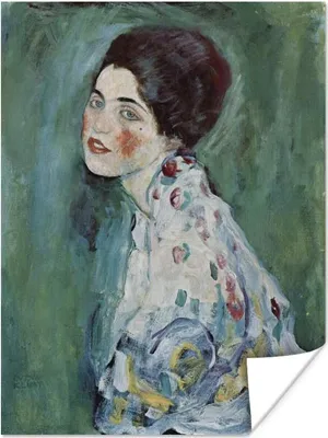 Produktbild von MuchoWow® Poster Porträt einer Dame - Gemälde von Gustav Klimt 60x80 cm - Schlafzimmer Dekoration
