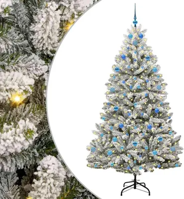Image de vidaXL : Sapin de Noël artificiel, 210 cm, 300 LED, lumière blanche chaude