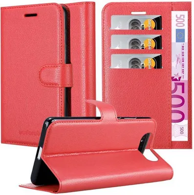 Immagine prodotto di Cadorabo custodia per Samsung Galaxy A80 / A90 4G custodia protettiva in rosso custodia per cellulare cover chiusura magnetica