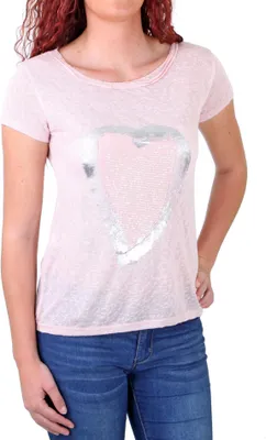 Produktbild von Madonna T-Shirt Damen KAYLEE Rundhals Shirt mit Herz Aufdruck MF-741200 Rosa M