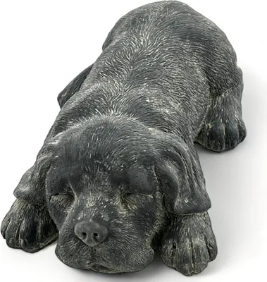 Produktbild von Hundestatue - Grau - Zement - 23 x 13 x 7 cm