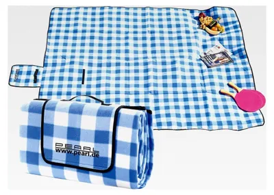 Produktbild von Picknickdecke: Fleece-Picknickdecke mit wasserabweisender Unterseite, 200 x 175 cm
