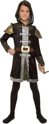 Immagine prodotto di Mamma Cavaliere Medievale Bambini Costume Marrone 10-12 Anni Marrone 10-12 Anni