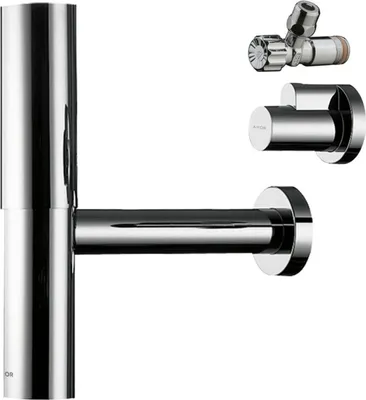 Image de hansgrohe AXOR flowstar Designsiphon set, avec deux robinets d'angle et tiroirs, 51304950