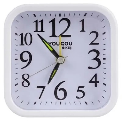 Produktbild von Avizar, Analoger Tischwecker für Schlafzimmer mit Alarmfunktion und Beleuchtung, Weiß