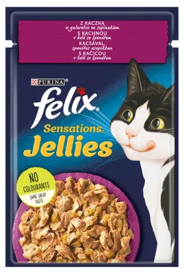 Obrázek produktu pro Felix Sensations Jellies, Jakékoli plemeno, Kachna, 85 g