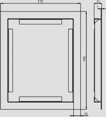 Produktbild von SANIT 04.068.00..0000 Urinal-Nachrüstrahmen 10mm