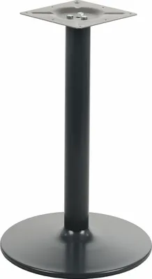 Image de Pied de table en métal NY-B006, pour bureau, hôtel, restaurant, diamètre 46 cm, hauteur 72 cm, noir