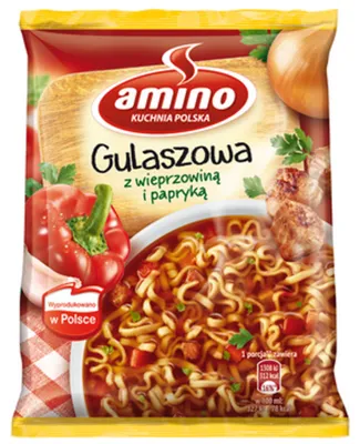 Image de Amino Instantané soupe goulasch avec porc et poivrons 59 g x 6 pièces