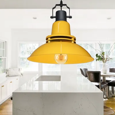 Immagine prodotto di Opviq, AYD-3668,Lampadario, giallo, 100 % METALLO, 34,5 x 34,5 x 120 cm