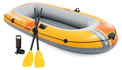 Produktbild von INTEX 66312NP Schlauchboot Challenger 2 Set mit Pumpe und Paddeln Boot 2er