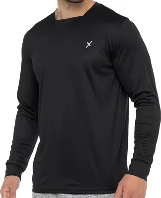 Produktbild von CFLEX Herren Fitness Shirt Langarm, Sporthemd Longsleeve, Quickdry Piqué - Schwarz L