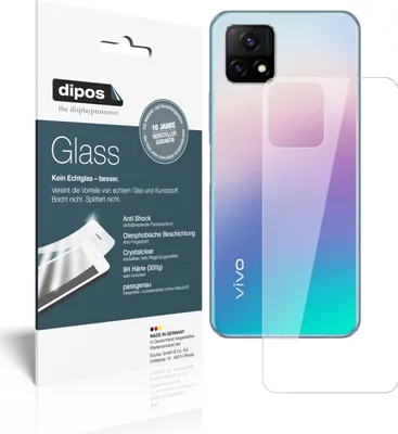 Produktbild von 1x Schutzfolie für Vivo Y32 Rückseite - Anti-Shock 9H Folie dipos Glass Kunststoffglas