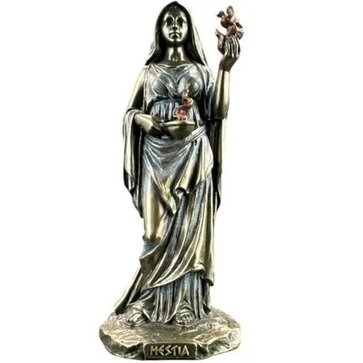 Produktbild von Hestia Göttin Figur Veronese Bronzeoptik Skulptur griechische Mythologie Dekoration Geschenk WU78204A4
