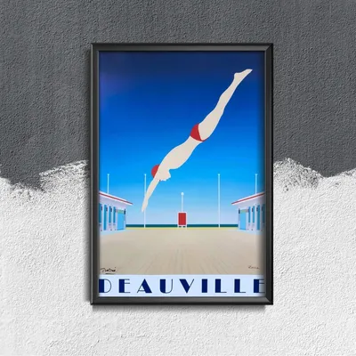 Produktbild von Poster - Canvas - Leinwand - 21 cm x 29,7 cm - Fotoposter - Leinwandkunst - Deauville Sind Frankreich