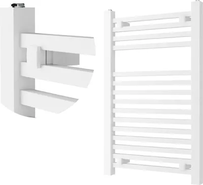 Obrázek produktu pro Granitan | Koupelnový radiátor Bergen - 80x50 cm - Bílý - Moderní design - Praktický a elegantní